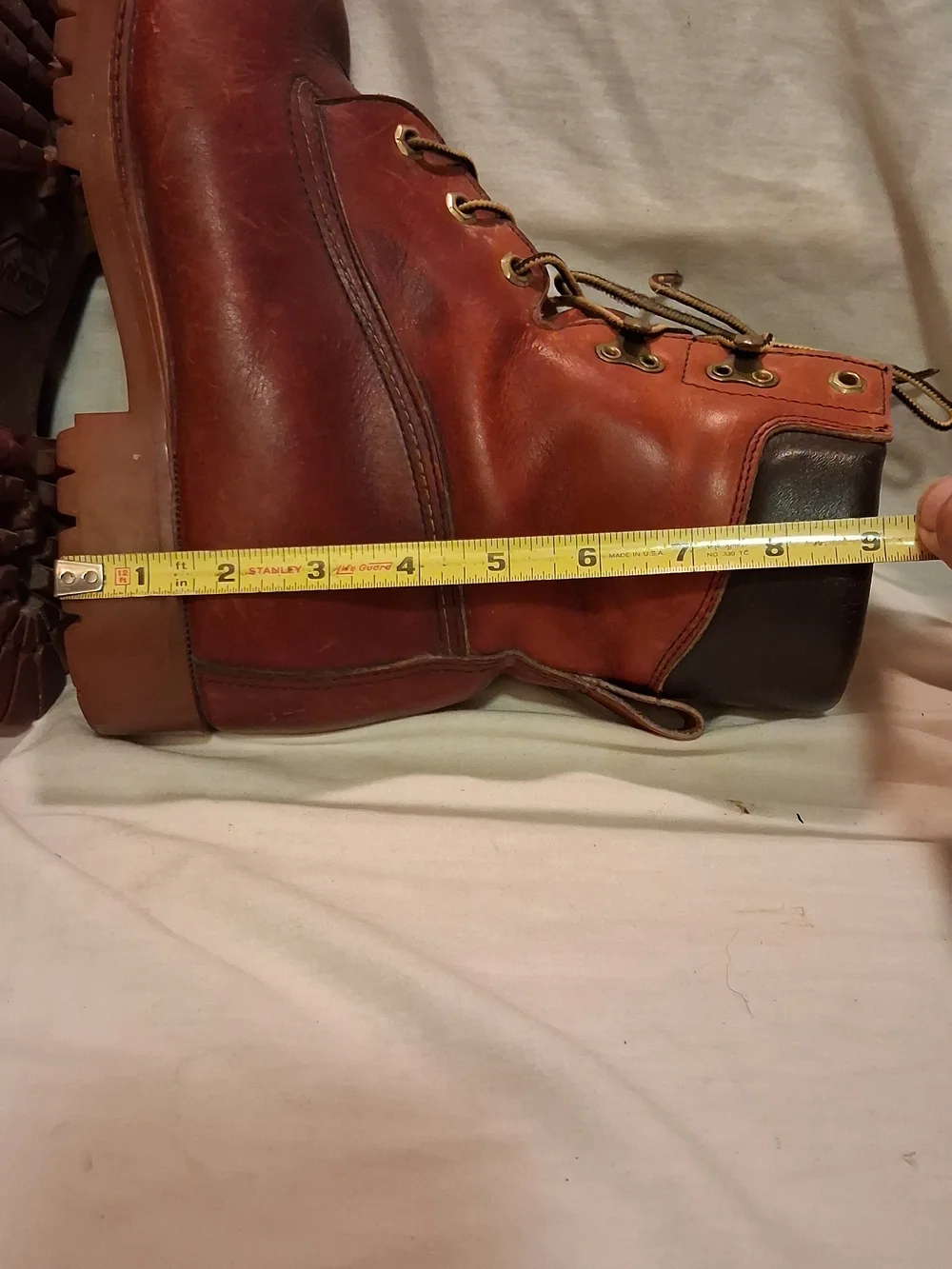 Herman Survivors Leather Waterproof Men's Brown Lace-Up Leather Work Boots 9 1/2